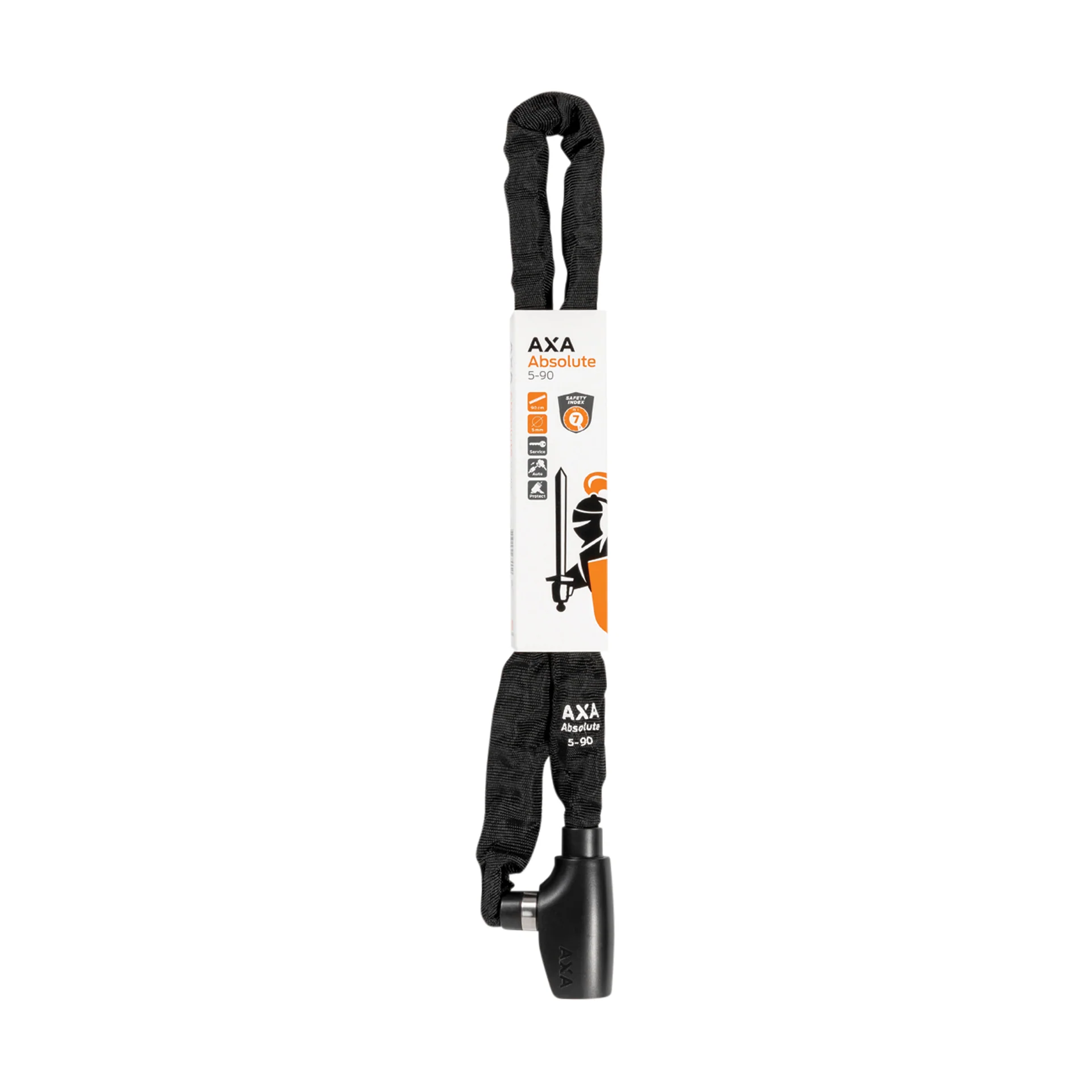 AXA Absolute kettingslot zwart, wit ⌀0,5x90 cm - Image 4
