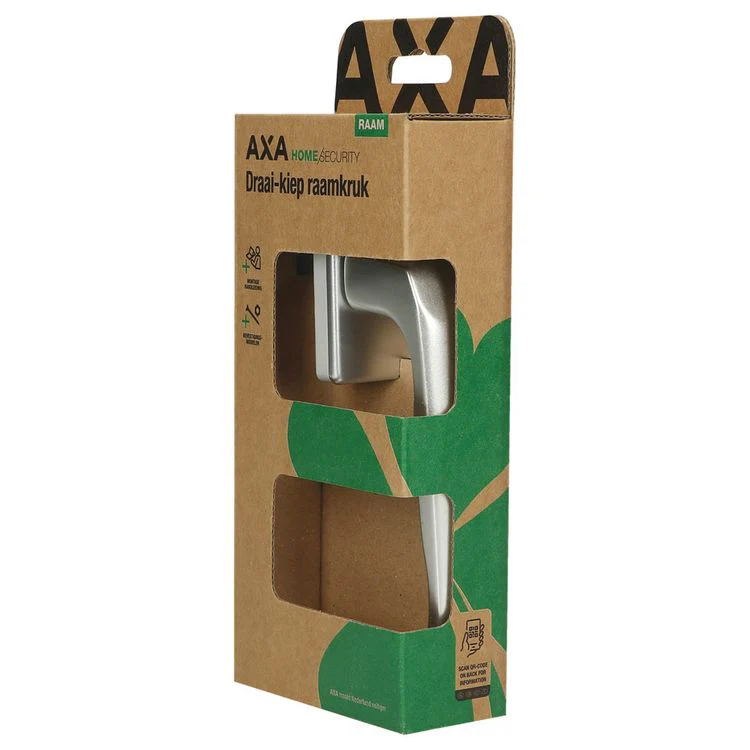 AXA draai-kiep raamkruk binnendraaiend aluminium zilver - Image 3