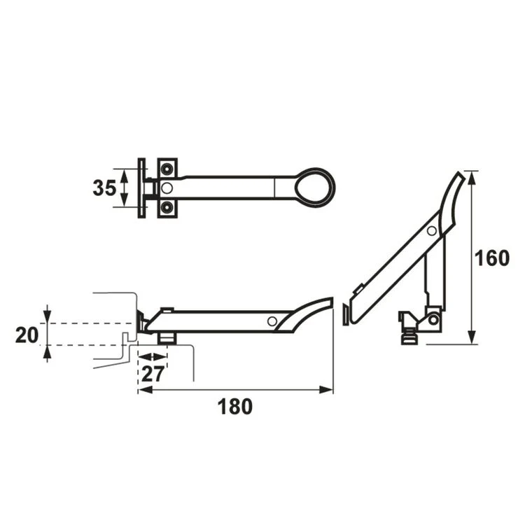 AXA Home Security combi-uitzetter RVS 18cm grijs geborsteld - Image 3