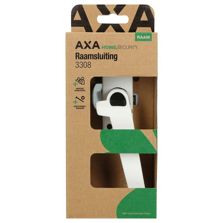 AXA Home Security raamsluiting+drukknop 3308 rechtsdr alu 13,2cm wit - Image 3