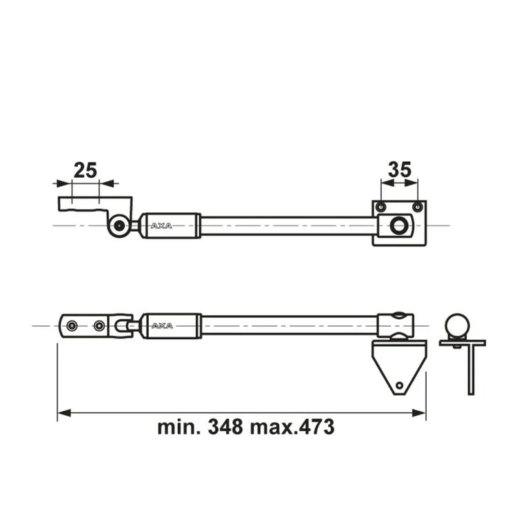 AXA Home Security tele-uitzetter staal 34,8cm wit - Image 3
