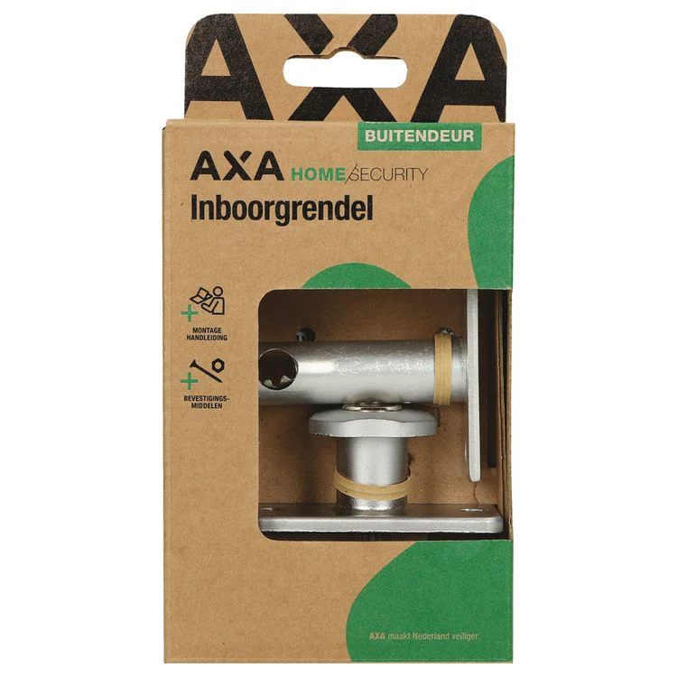AXA inboorgrendel linksdraaiend kunststof, staal zilver - Image 2