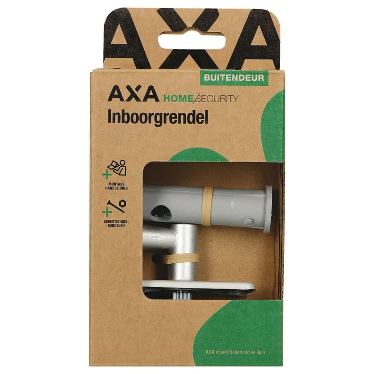 AXA inboorgrendel sluitkom linksdraaiend kunststof zilver - Image 2