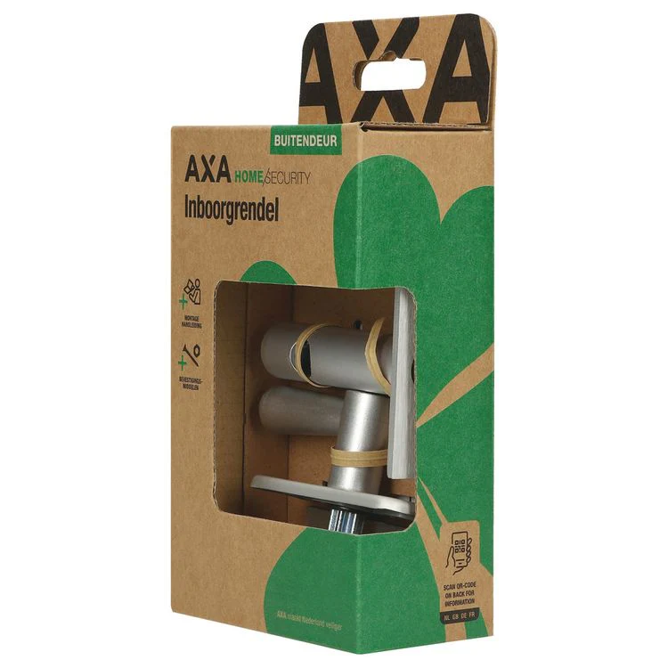 AXA inboorgrendel linksdraaiend kunststof zilver - Image 2