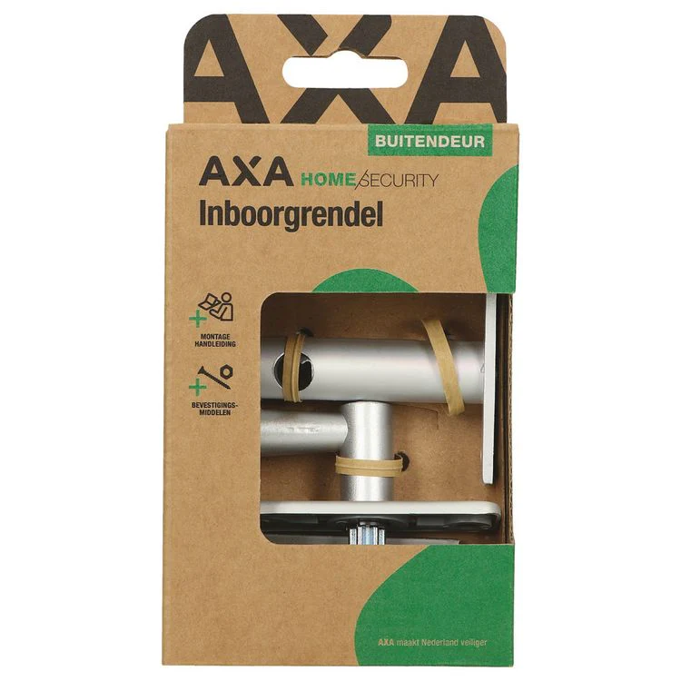 AXA inboorgrendel linksdraaiend kunststof zilver - Image 3