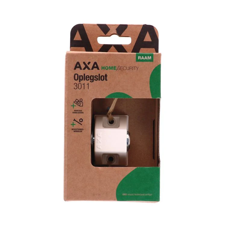 AXA oplegraamslot buitendraaiend zamac wit - Image 4