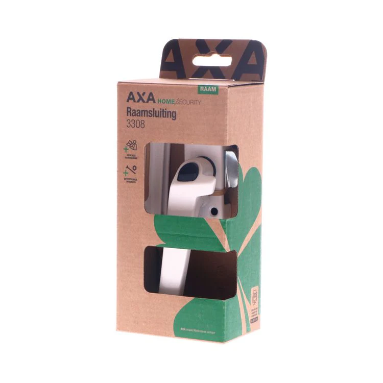 AXA raamsluiting met drukknop linksdraaiend aluminium wit - Image 3