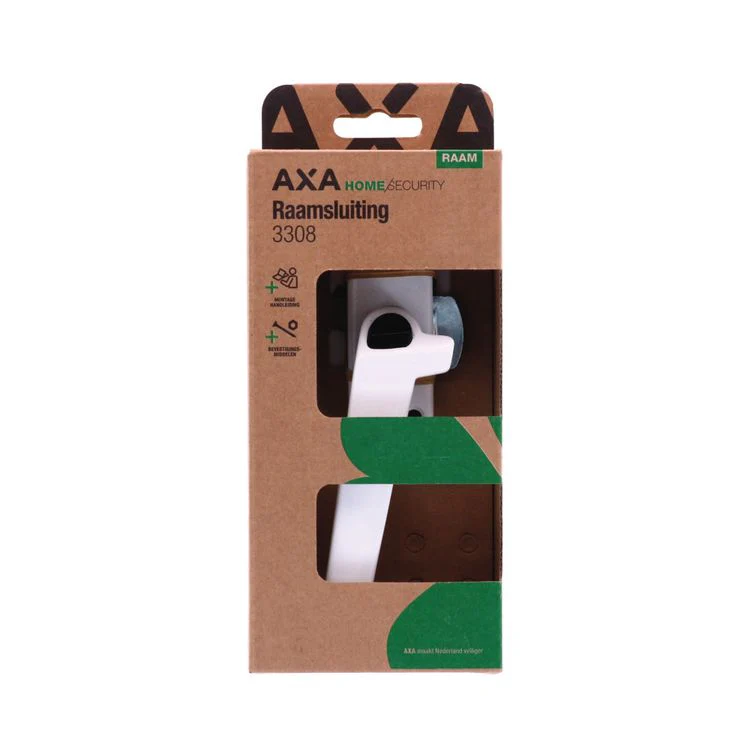 AXA raamsluiting met drukknop linksdraaiend aluminium wit - Image 5