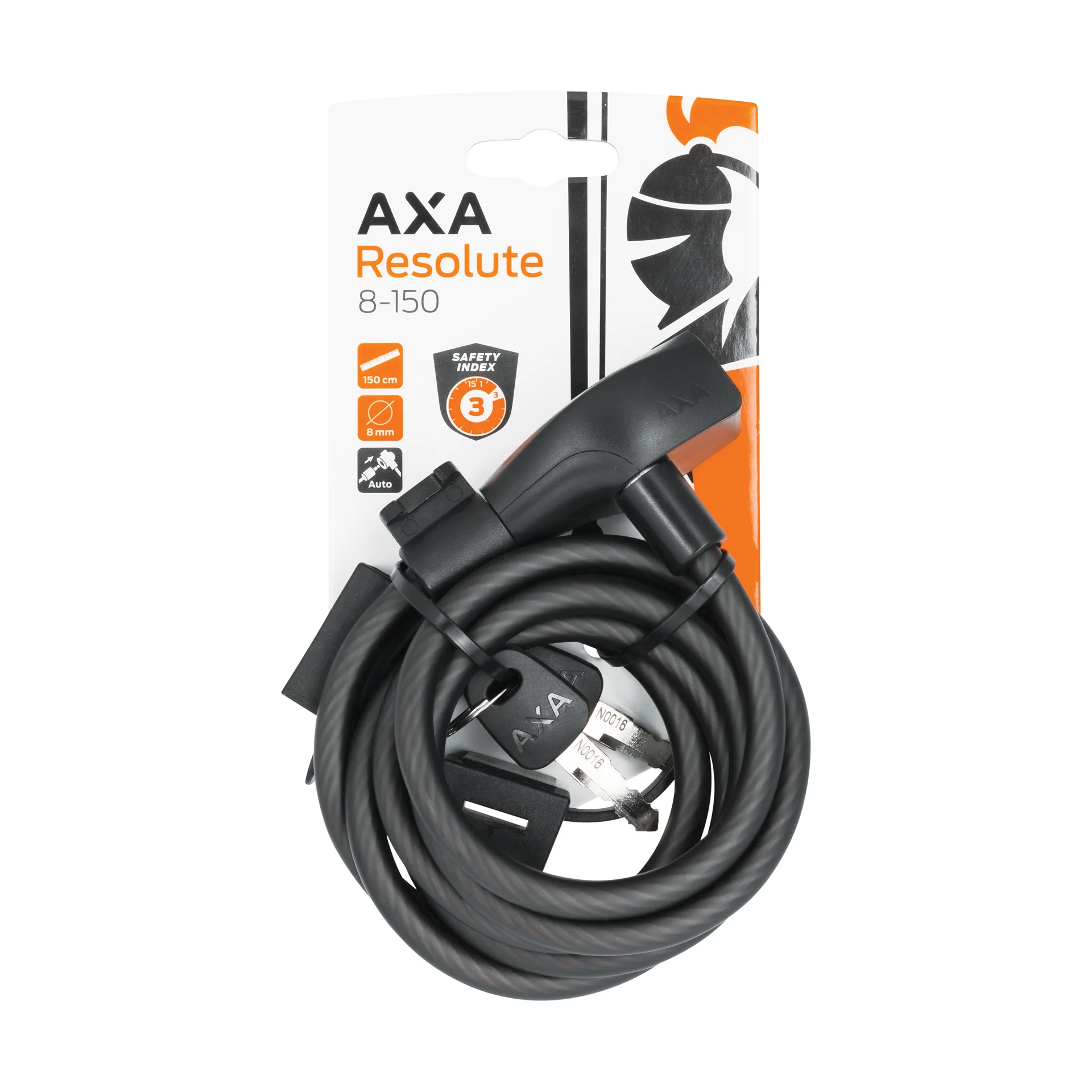 AXA Resolute kabelslot zwart ⌀0,8x150 cm - Image 2