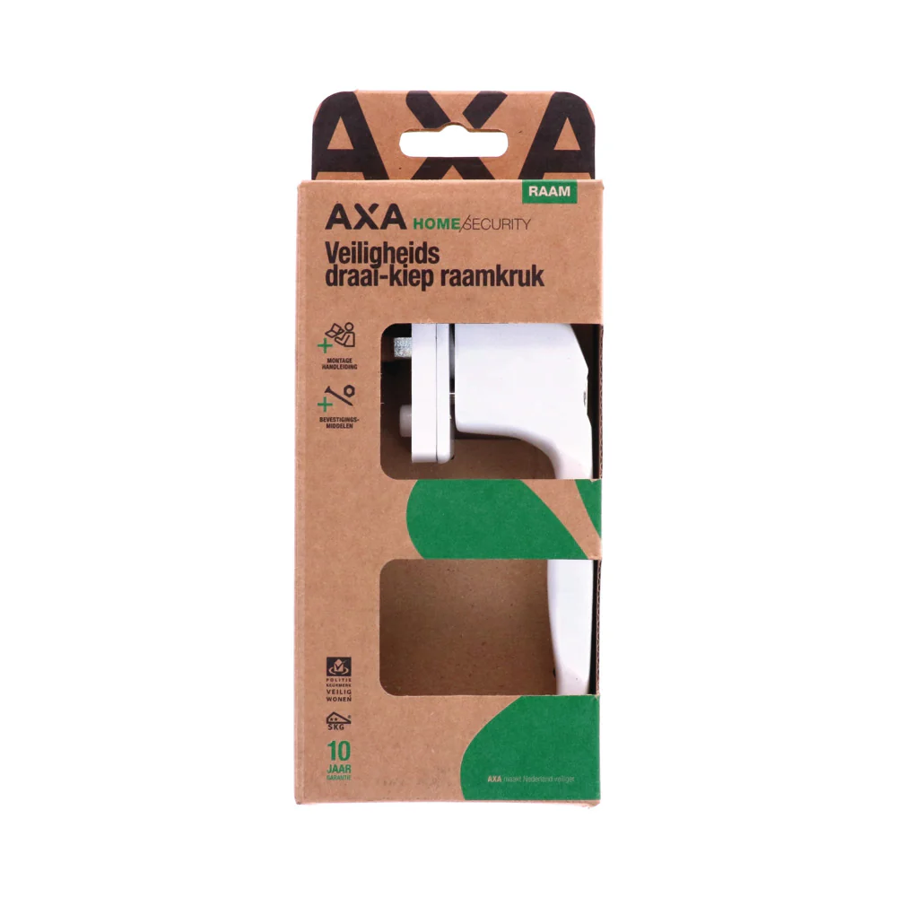 AXA veiligheidsdraaikiep raamkruk binnendraaiend aluminium wit SKG** - Image 5