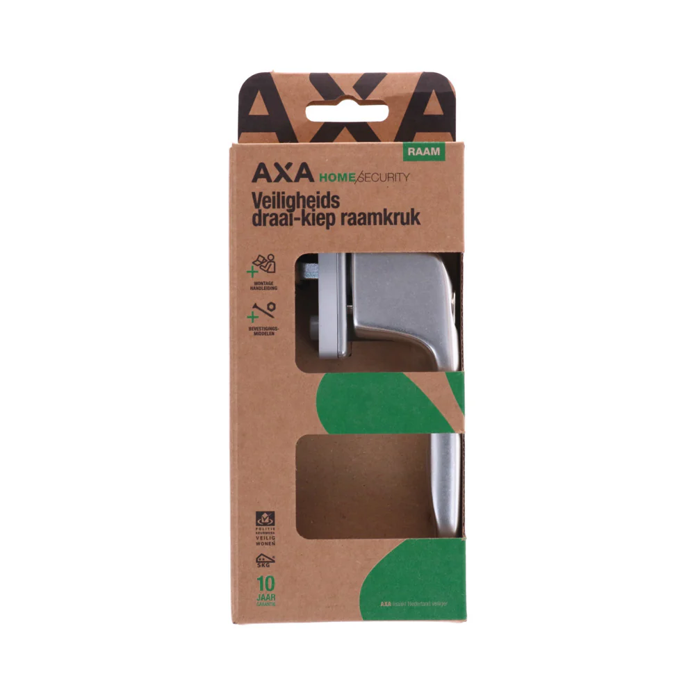 AXA veiligheidsdraaikiep raamkruk binnendraaiend aluminium zilver SKG** - Image 4