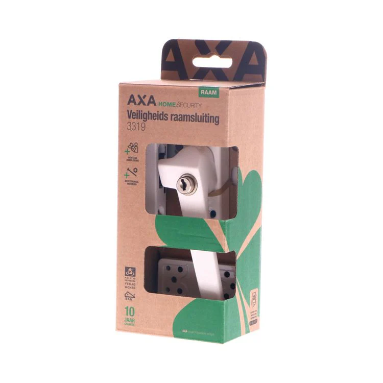 AXA veiligheidsraamsluiting rechtsdraaiend aluminium wit SKG* - Image 3