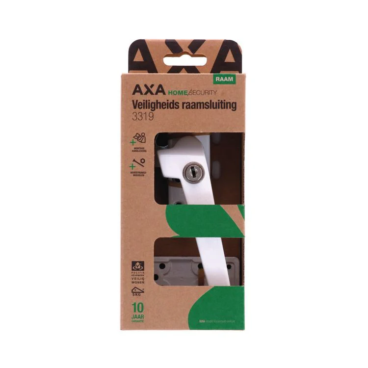 AXA veiligheidsraamsluiting rechtsdraaiend aluminium wit SKG* - Image 5