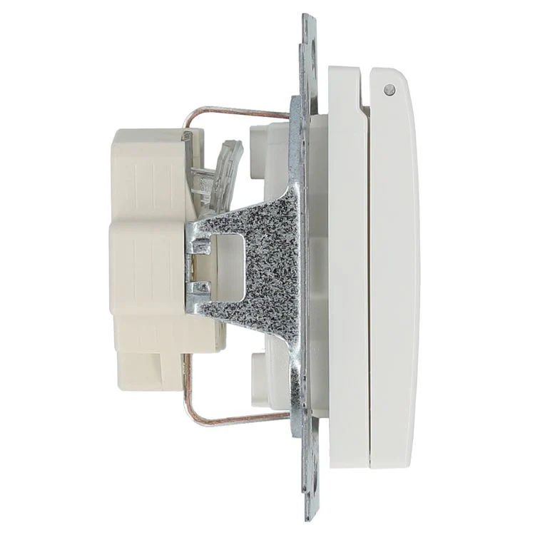 Busch-Jaeger inbouw stopcontactdoos met klep 1-V randaarde polar wit - Image 3
