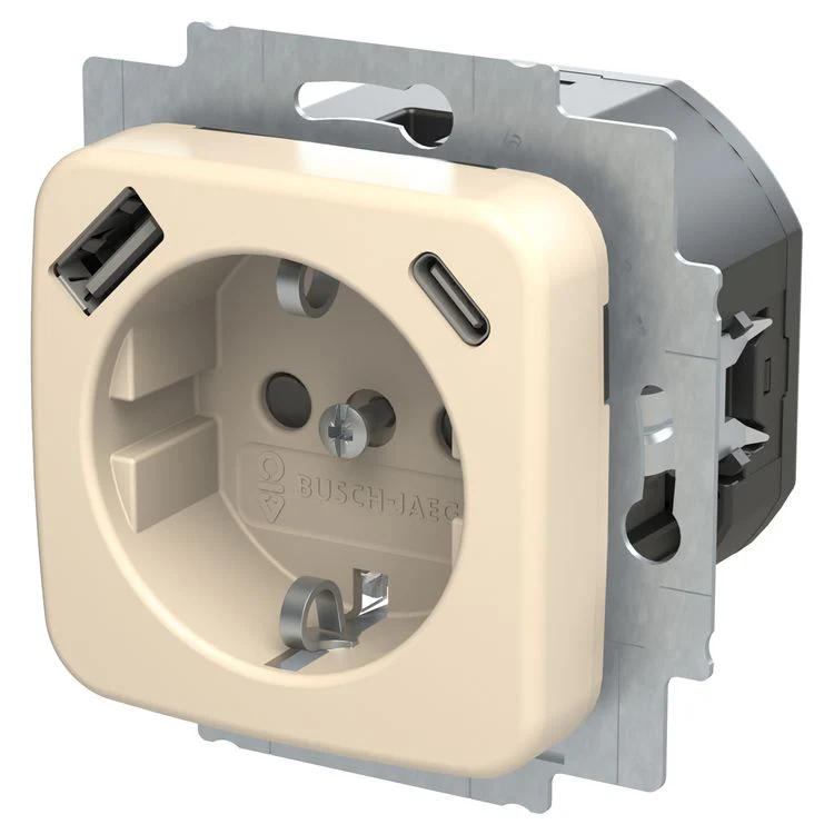 Busch-Jaeger stopcontactdoos met USB A/C 1-voudig randaarde - Image 3