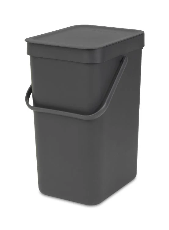 Brabantia afvalemmer Sort & Go grey 12L - Image 3