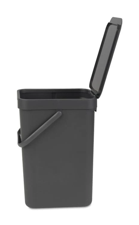 Brabantia afvalemmer Sort & Go grey 12L - Image 4
