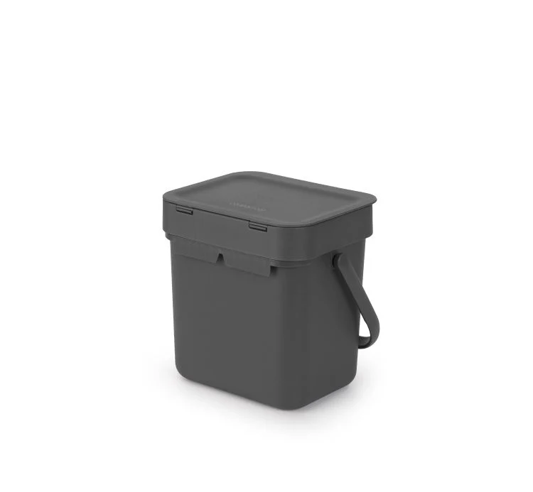 Brabantia afvalemmer Sort & Go grey 3L - Image 2