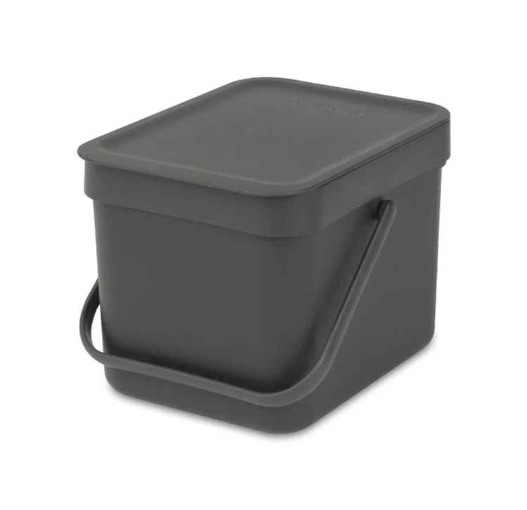 Brabantia afvalemmer Sort & Go grey 6L - Image 3