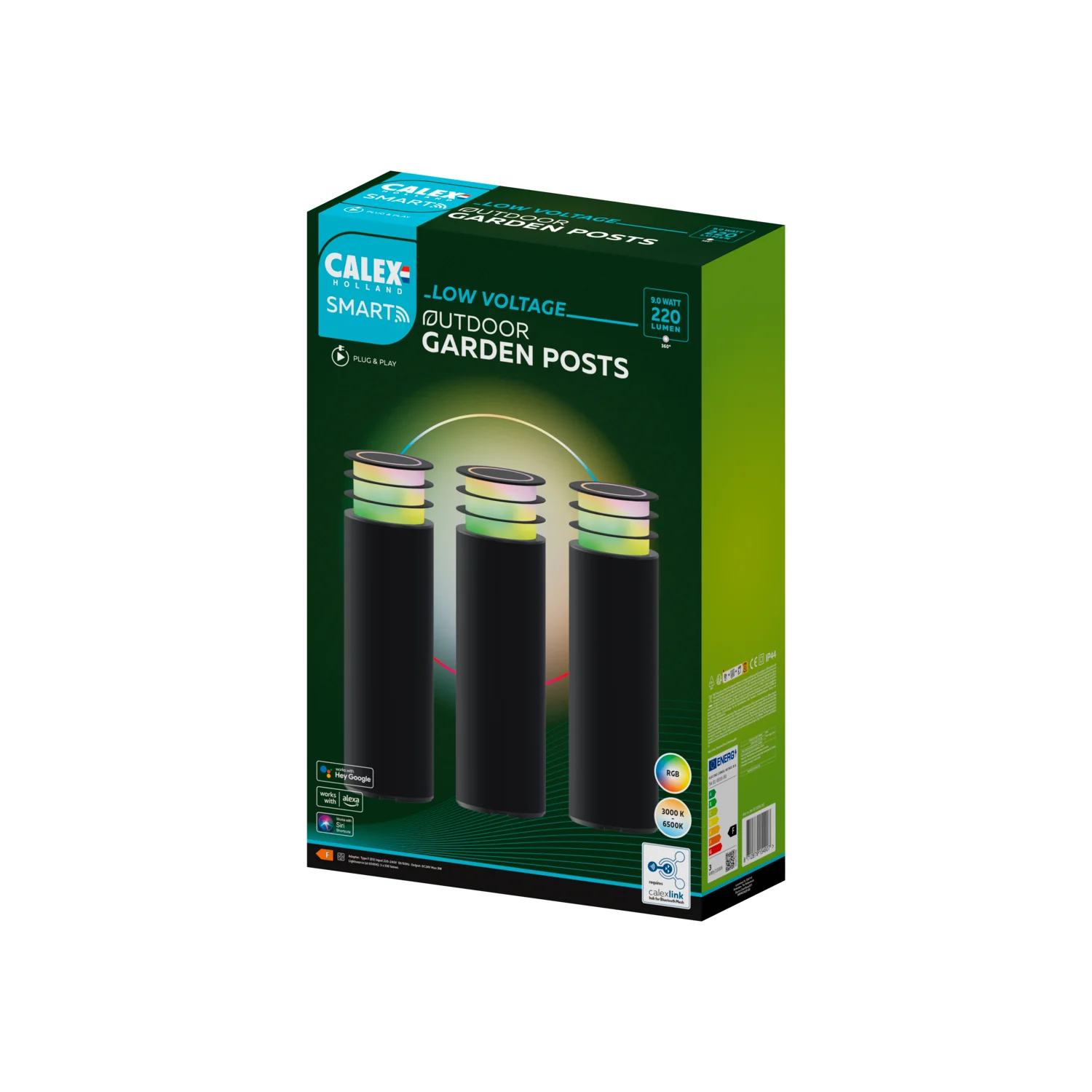 Calex Led buitenlamp Smart outdoor sokkel zwart 3st - Image 3