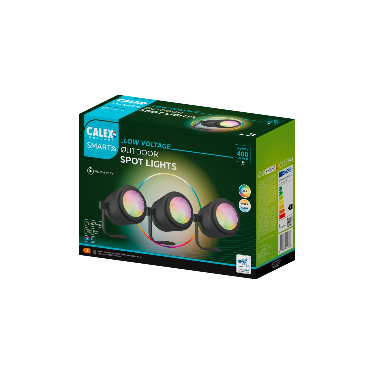 Calex LED buitenlamp Smart outdoor spotlights zwart 3st - Image 3