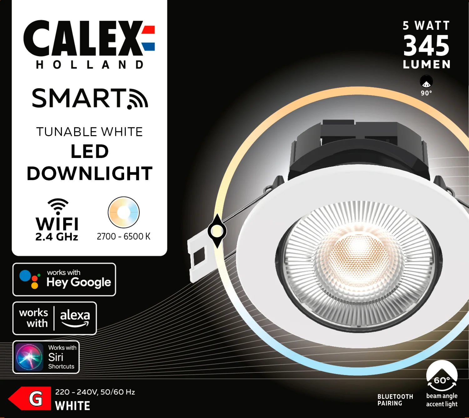 Calex LED inbouwspot Smart wit ⌀8,5cm dimbaar - Image 4
