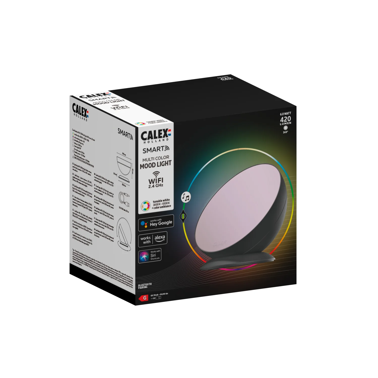 Calex LED tafellamp Smart Moodlight ⌀17,5cm zwart - Image 2
