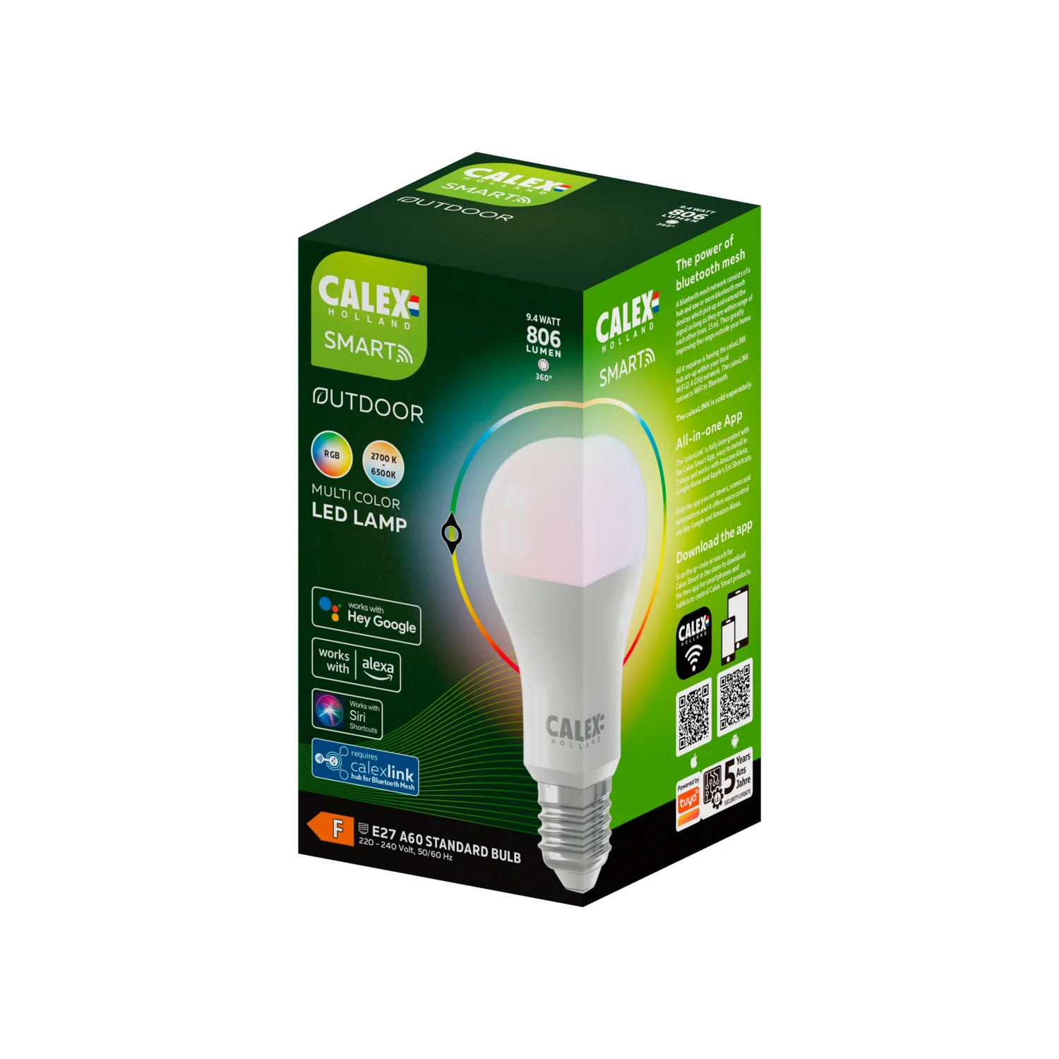 Calex Smart LED filament dimbaar E27 helder RGBww 10W 806LM - Image 2