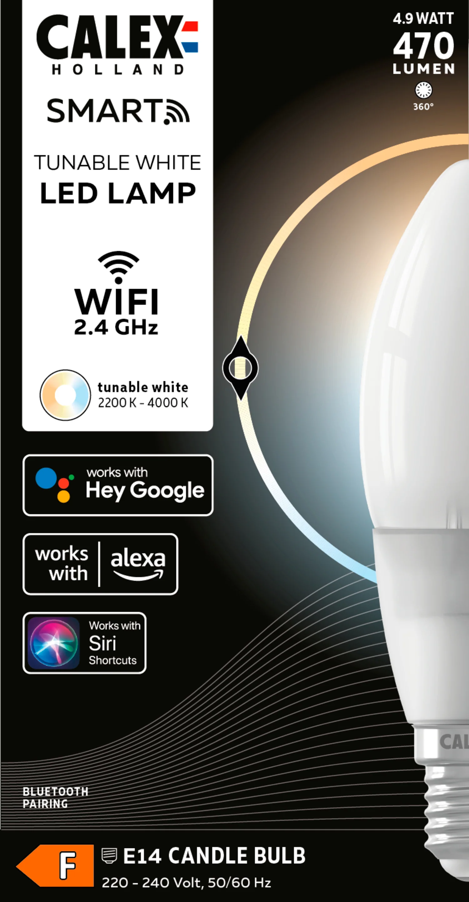 Calex Smart LED filament kaars dimbaar E14 melk dual white 5W 470LM - Image 4