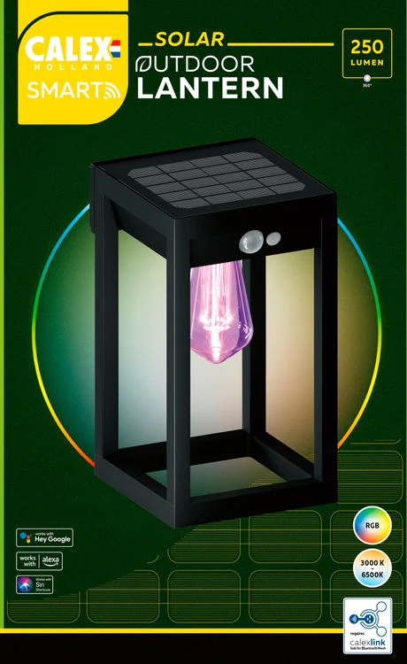 Calex solar buitenlamp Smart outdoor LED lantaarn zwart - Image 4