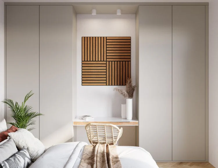 CanDo Decowall Acoustic Tile lattenwand brons eiken 50,3x50,3x7cm - Image 2