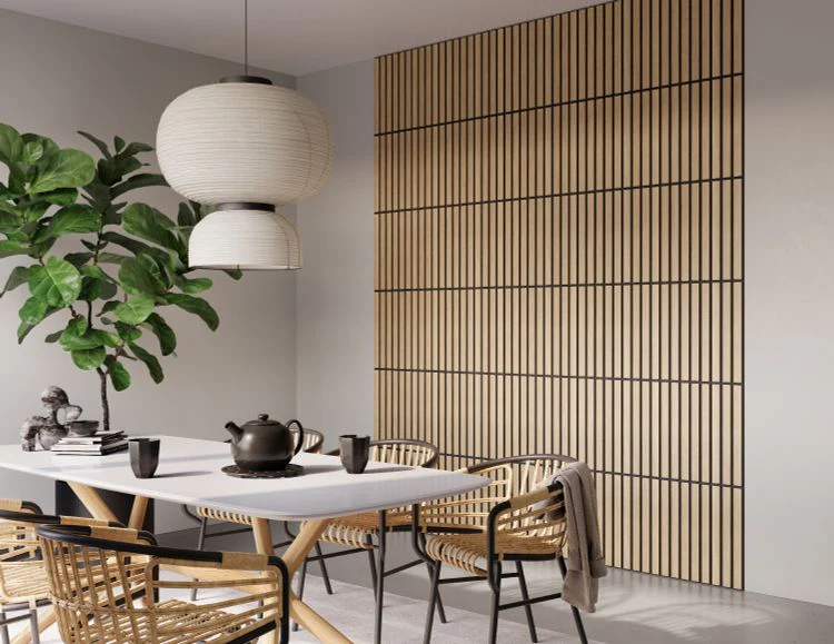 CanDo Decowall Acoustic Tile lattenwand natuur eiken 50,3x50,3x7cm - Image 2