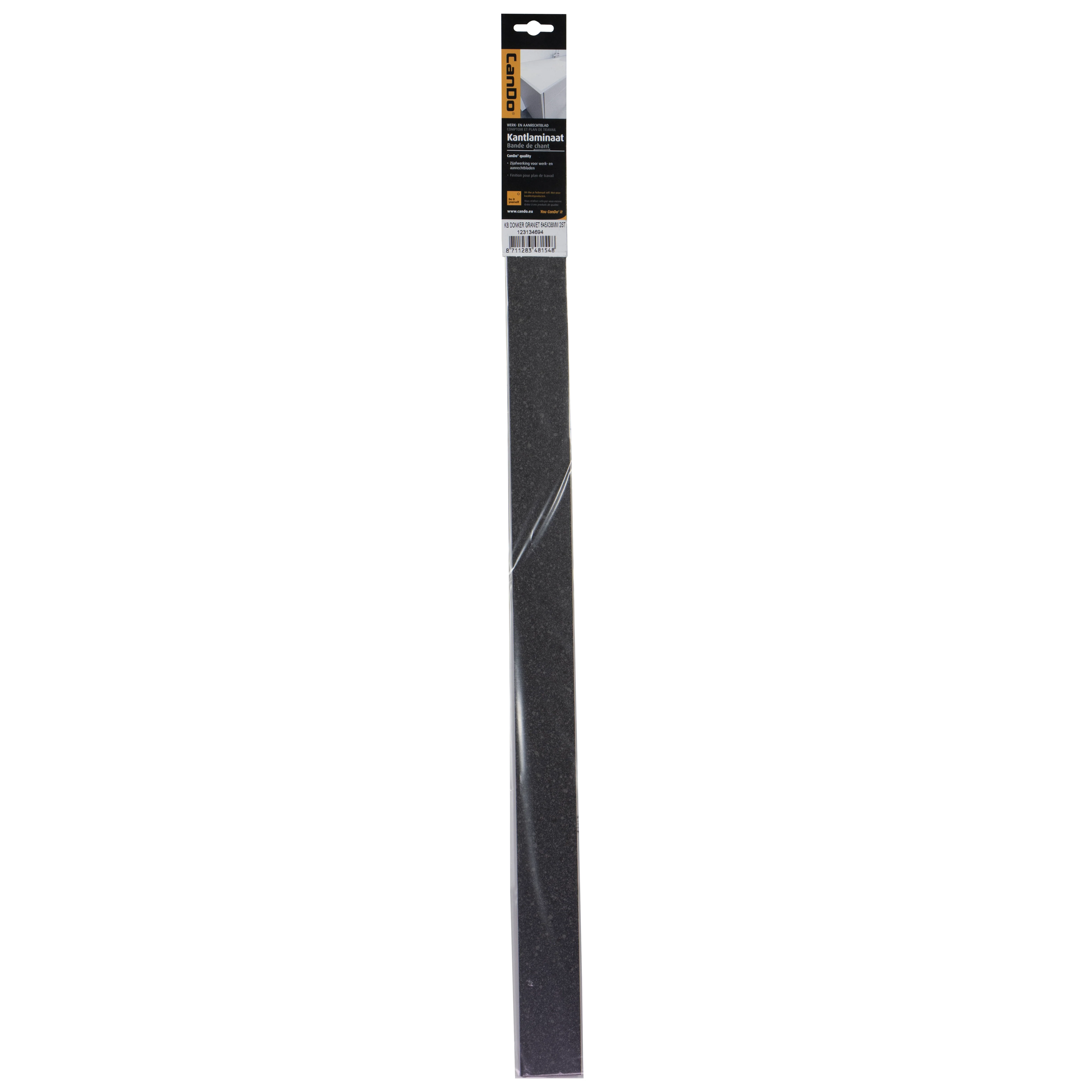 CanDo kantband donker graniet 3,8x64,5cm 2st - Image 2