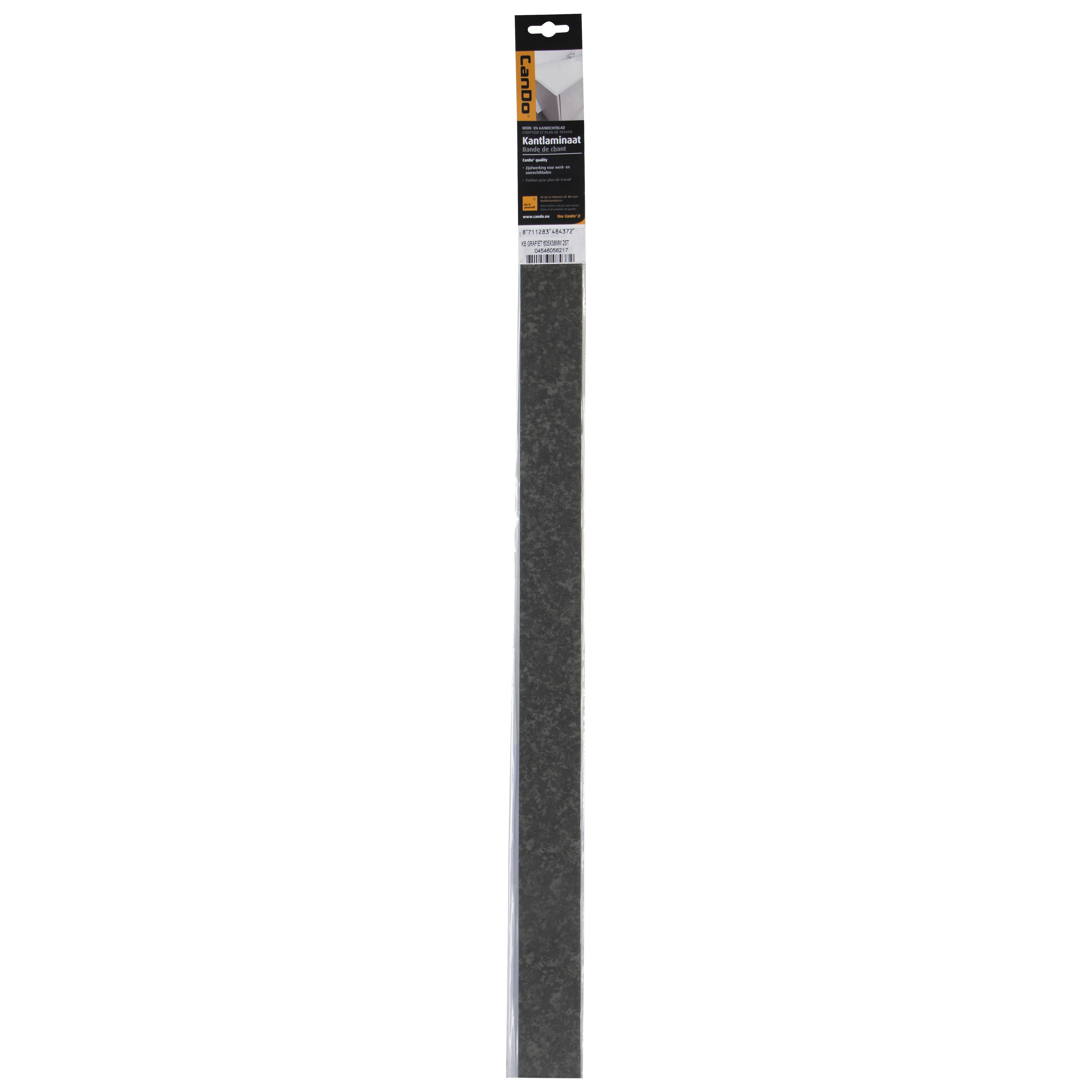CanDo kantband grafiet 3,8x60,5cm 2st - Image 2