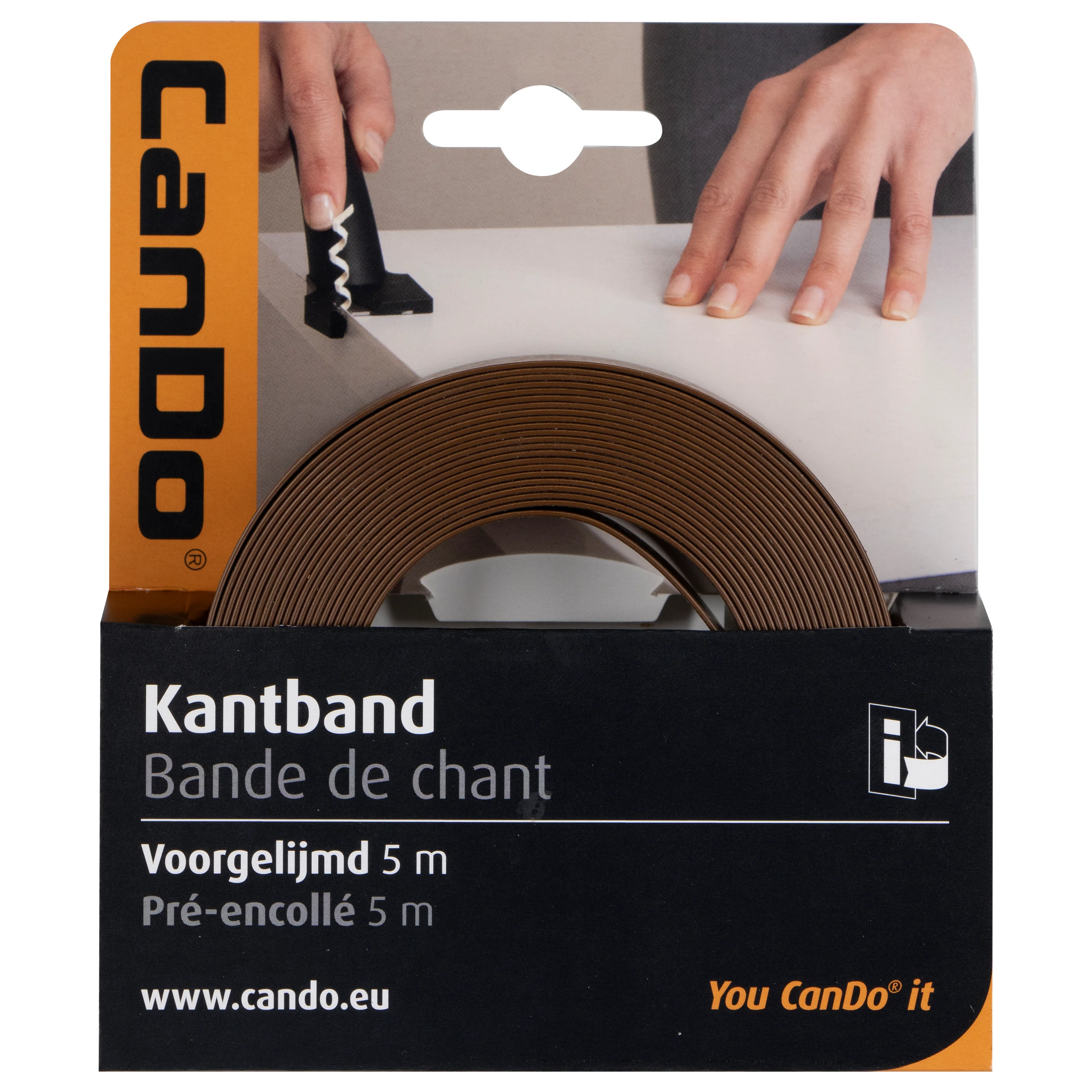 CanDo kantband meubelpaneel houtnerf walnoot 2,5cm 5m - Image 3
