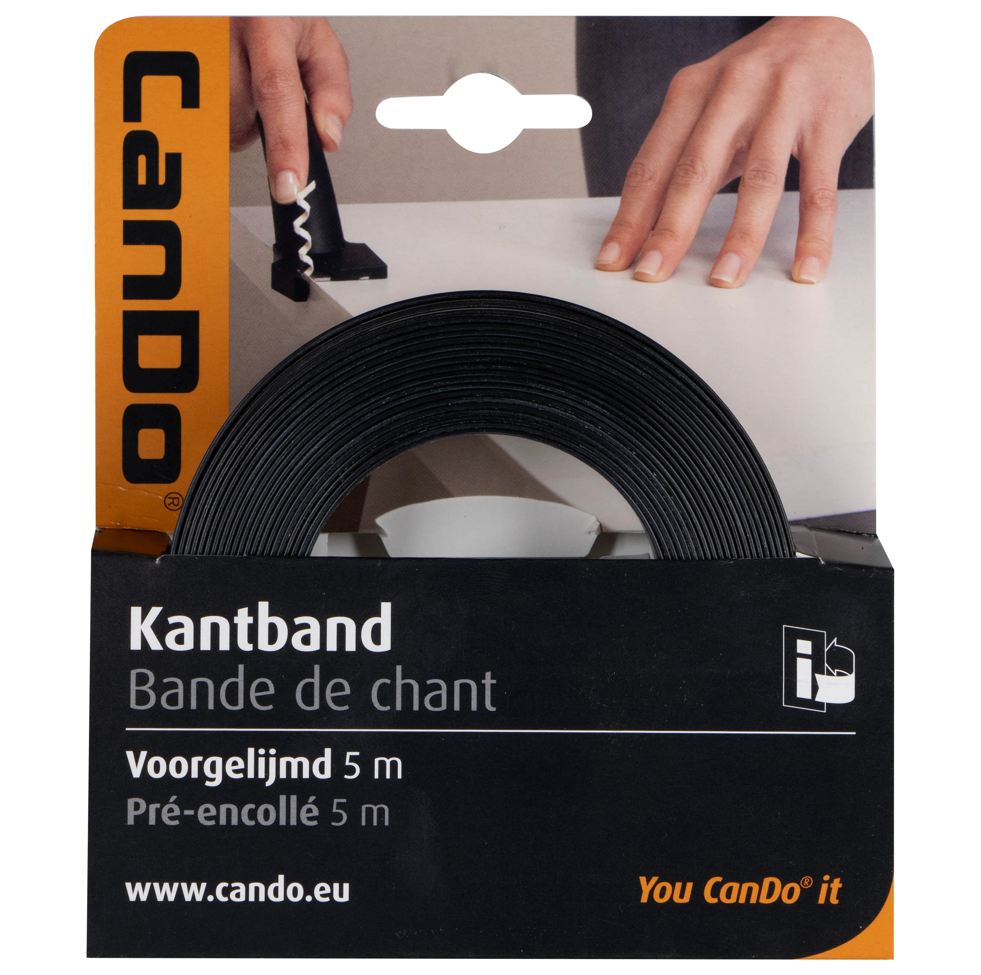 CanDo kantband meubelpaneel houtnerf zwart houtnerf 2,5cm 5m - Image 3