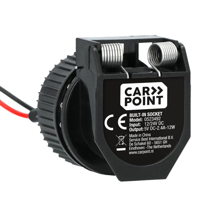 Carpoint inbouwcontactdoos USB-A/USB-C zwart 12/24V - Image 2