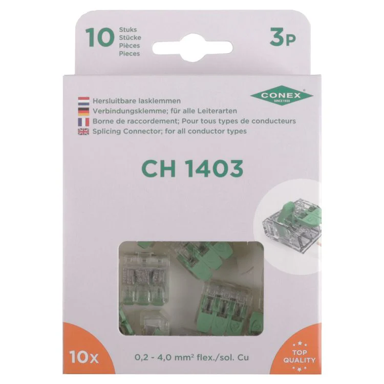 Conex lasklem 3-polig 0,2x4mm² 10st - Image 6