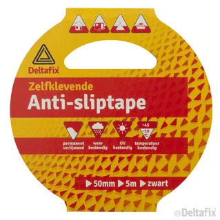 Deltafix anti-sliptape zwart 50mm 5m