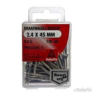 Deltafix draadnagel RVS 2,4x45mm 120gr