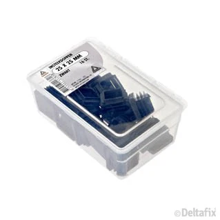 Deltafix insteekdop vierkant zwart 25x25mm 16st