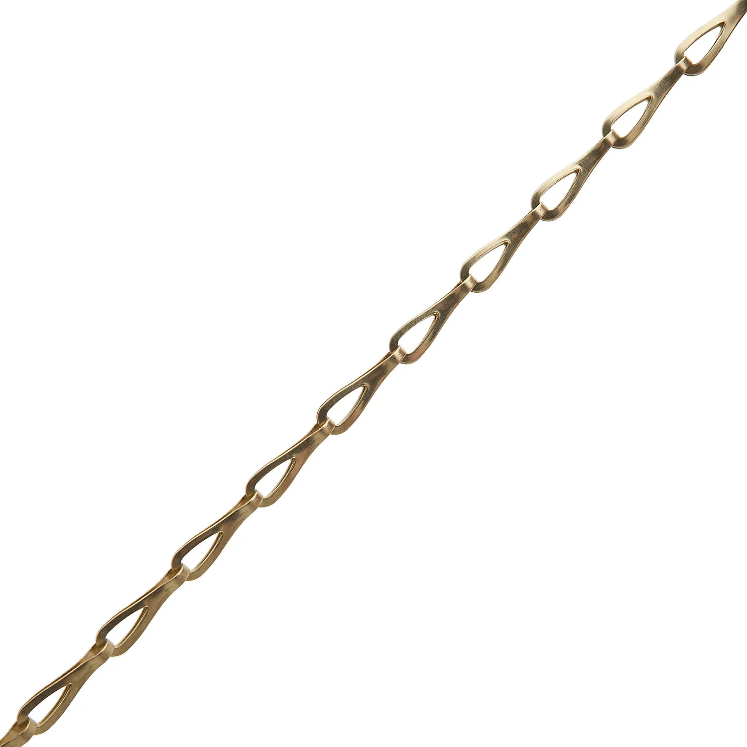 Deltafix patentketting 10,5x0,3mm vermessingd metaal per meter