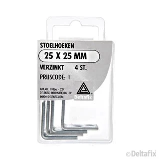 Deltafix stoelhoek 25x25mm 4st