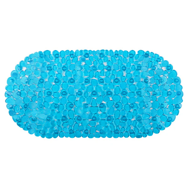 Differnz badmat Lapis anti-slip blauw, transparant 70x35cm