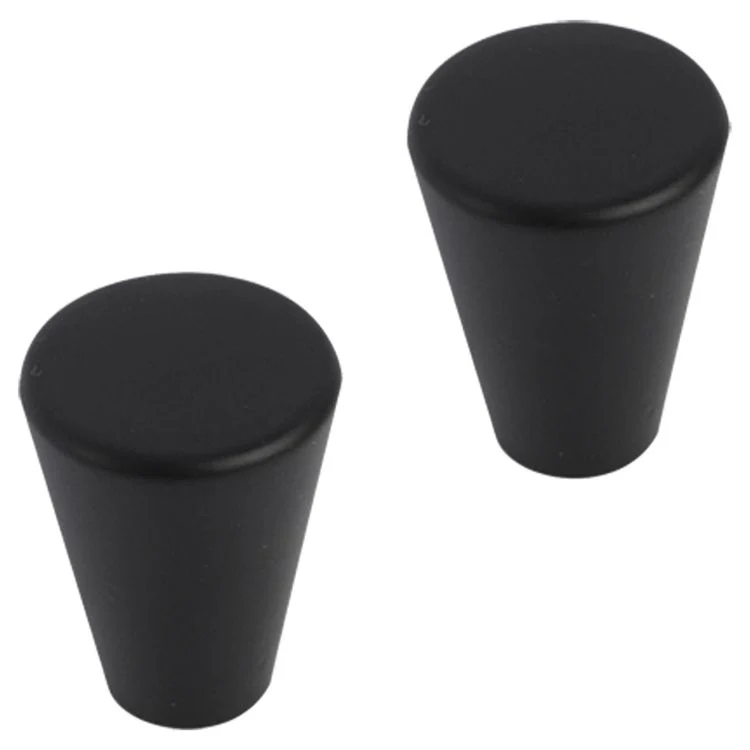 Differnz Rotterdam knop RVS mat zwart 20mm 2st