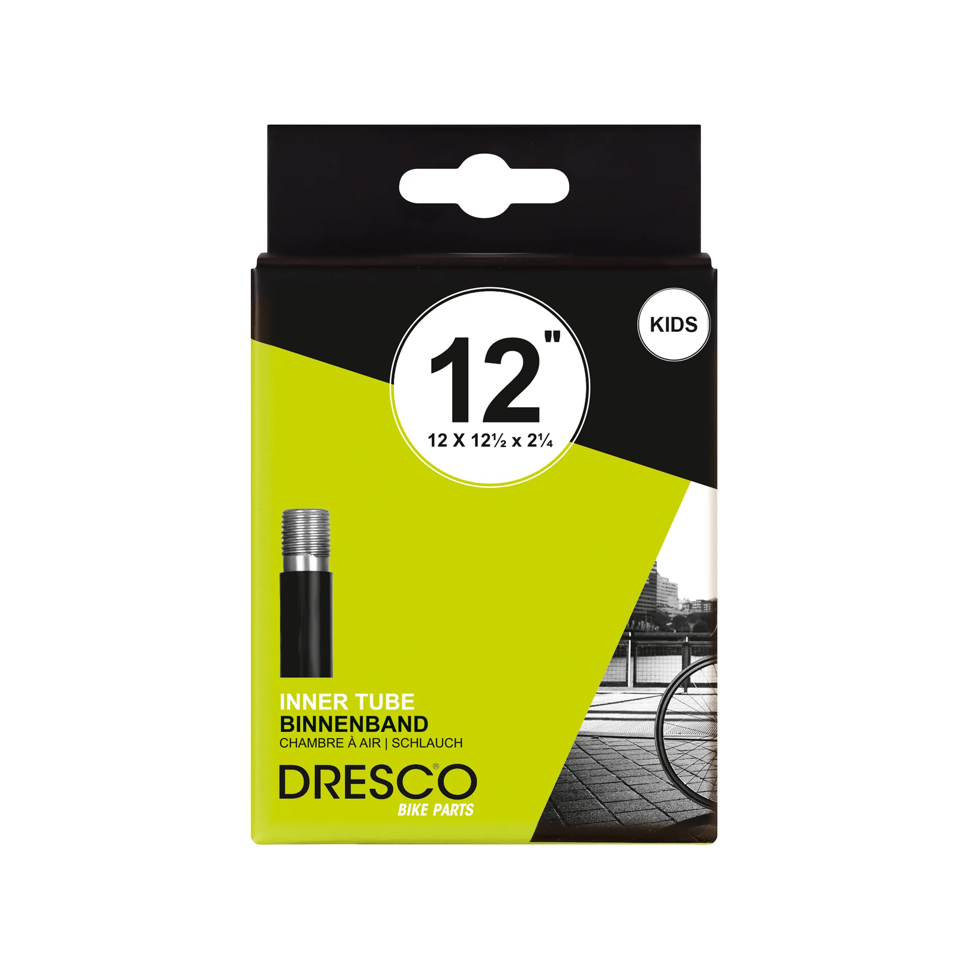 Dresco binnenband 12 inch AV-40mm  47/62-203 zwart - Image 2