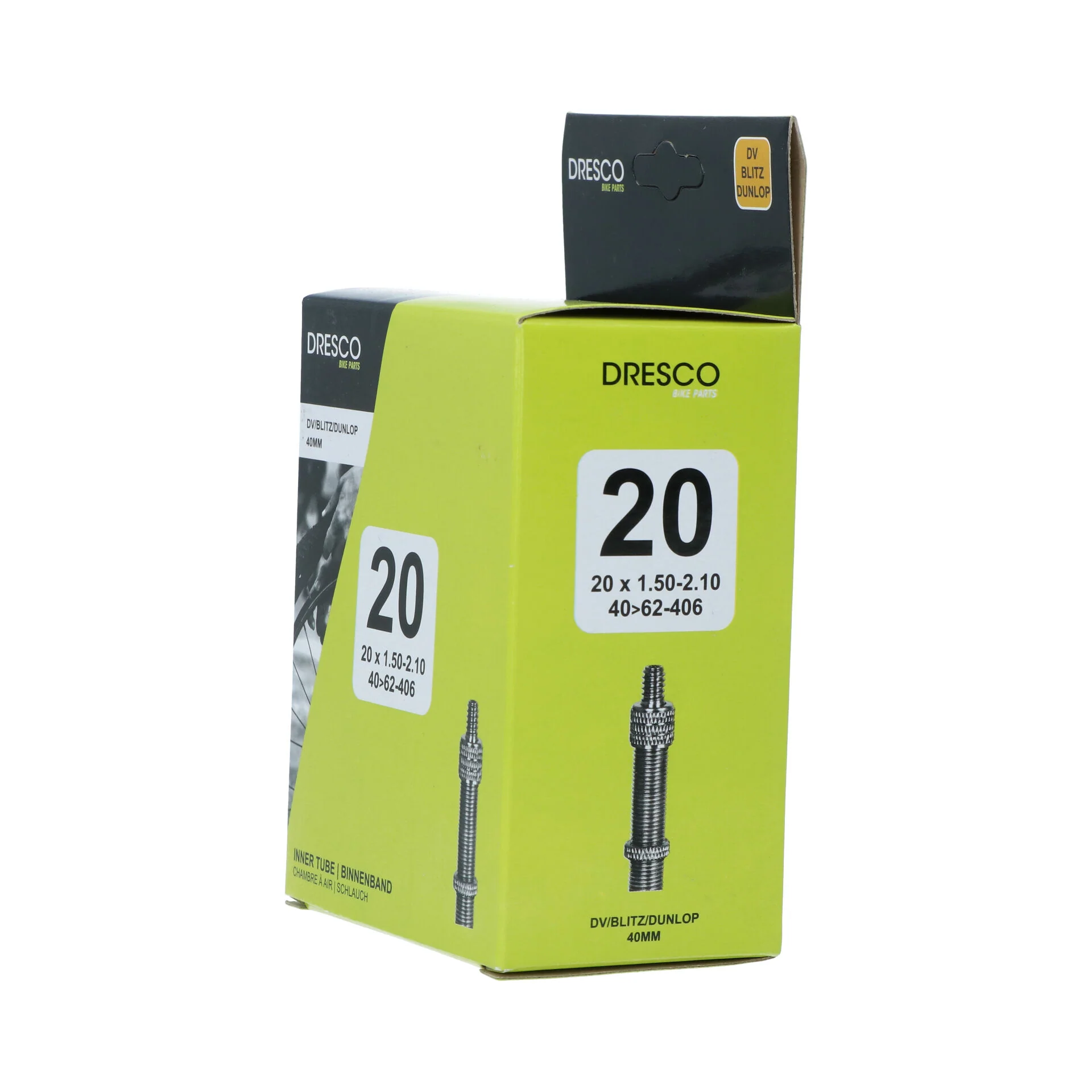 Dresco binnenband 20 inch DV-40mm  40/62-406 zwart, zilver - Image 3