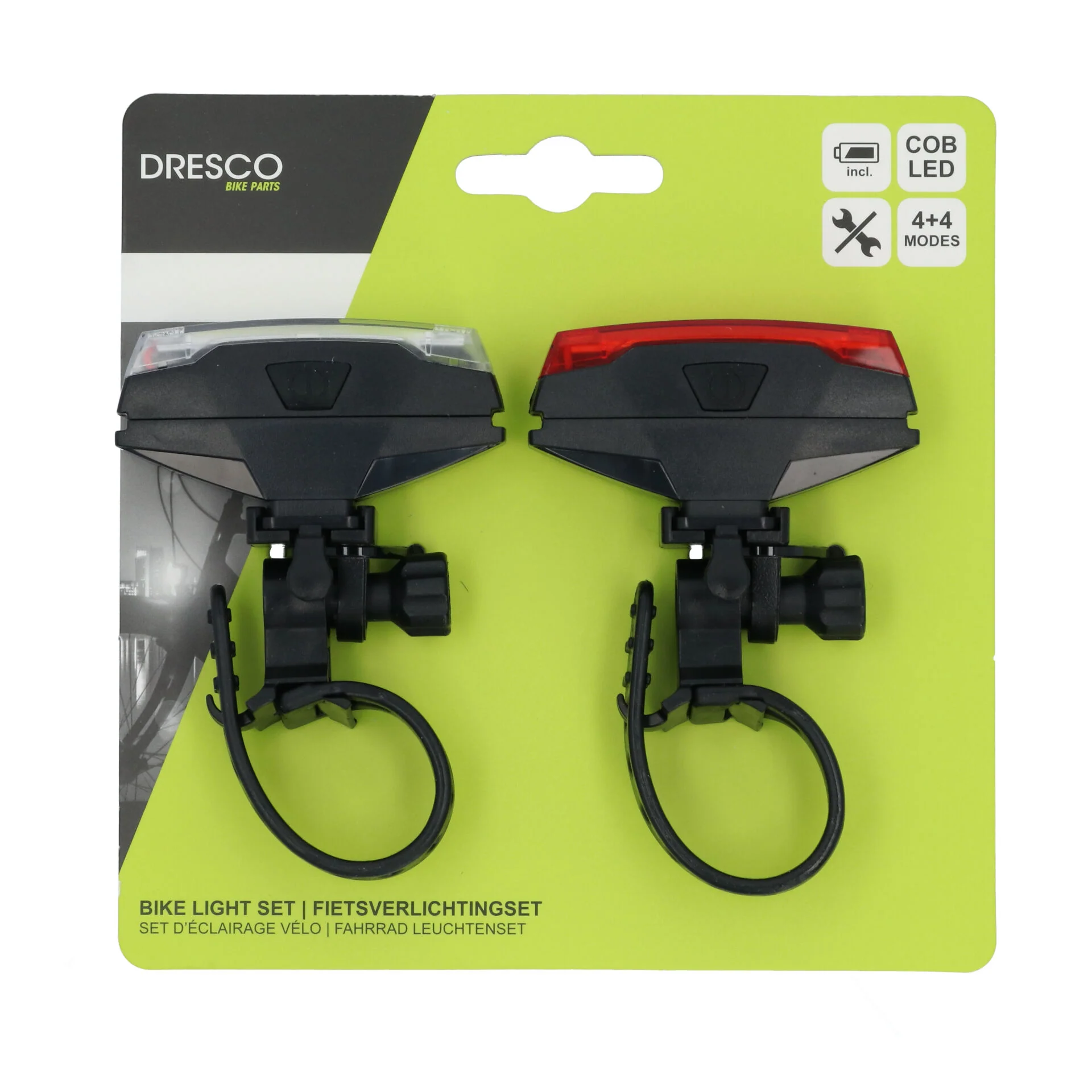 Dresco Monorail fietsverlichtingset LED oplaadbatterijen 2-delig - Image 5