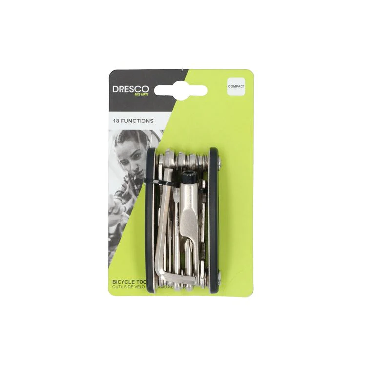 Dresco multitool zwart, zilver 18-delig - Image 4