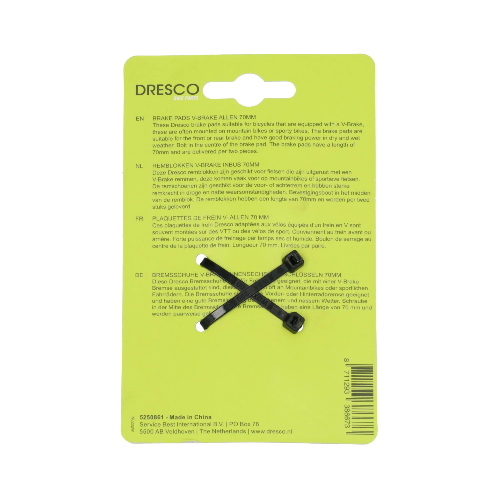 Dresco remblokken zwart, zilver 2-delig - Image 2